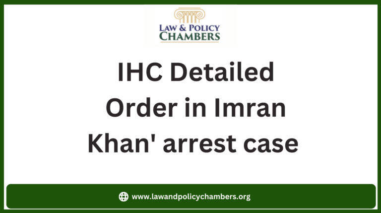 Detailed Order of the IHC lawandpolicychambers