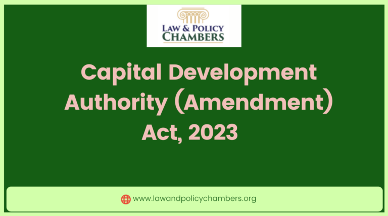 CDA Amendment Act, 2023 lawandpolicychambers