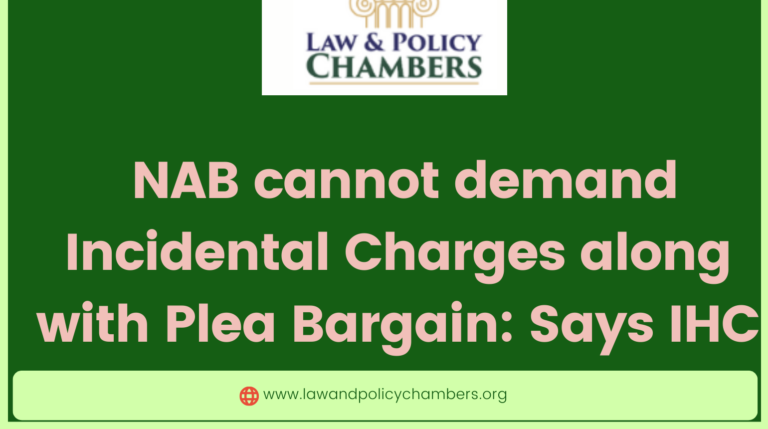 IHC judgment on Incidental Charges by the NAB.