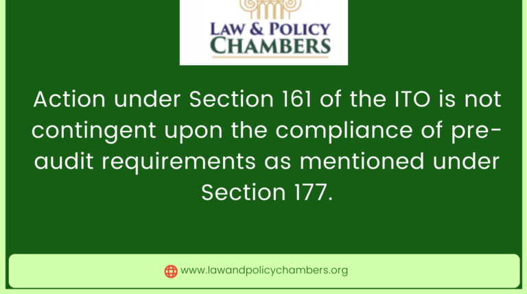 Sections 161 and 177 of the ITO Work Independently of each other: SC