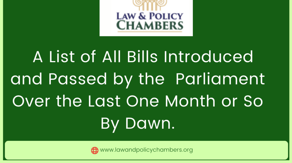 Legislative spree: So many laws, so little time: BY Dawn