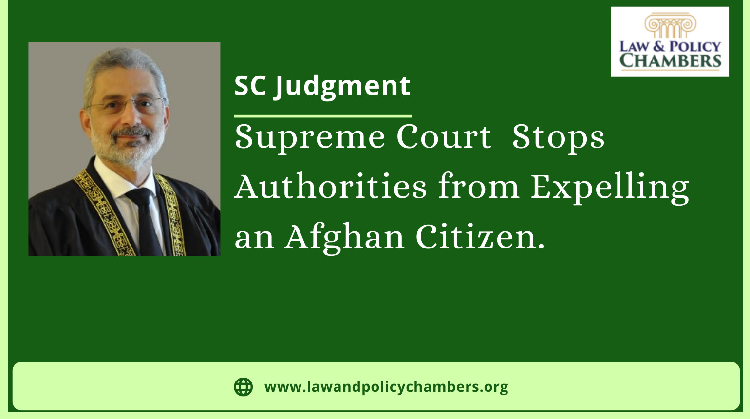 SC Stops Authorities From Expelling an Afghan Citizen: