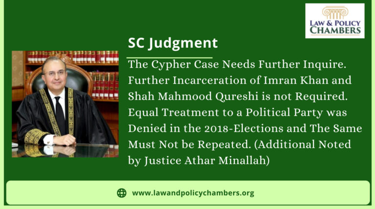 Imran Khan and Shah Mahmood Qureshi’s Bail in Cypher Case