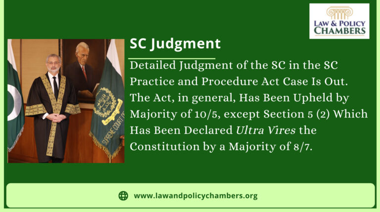 Detailed Judgment of the SC in the SC Practice and Procedure Act Case: